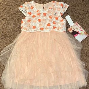 New Peachy Pink Nannette Party Dress